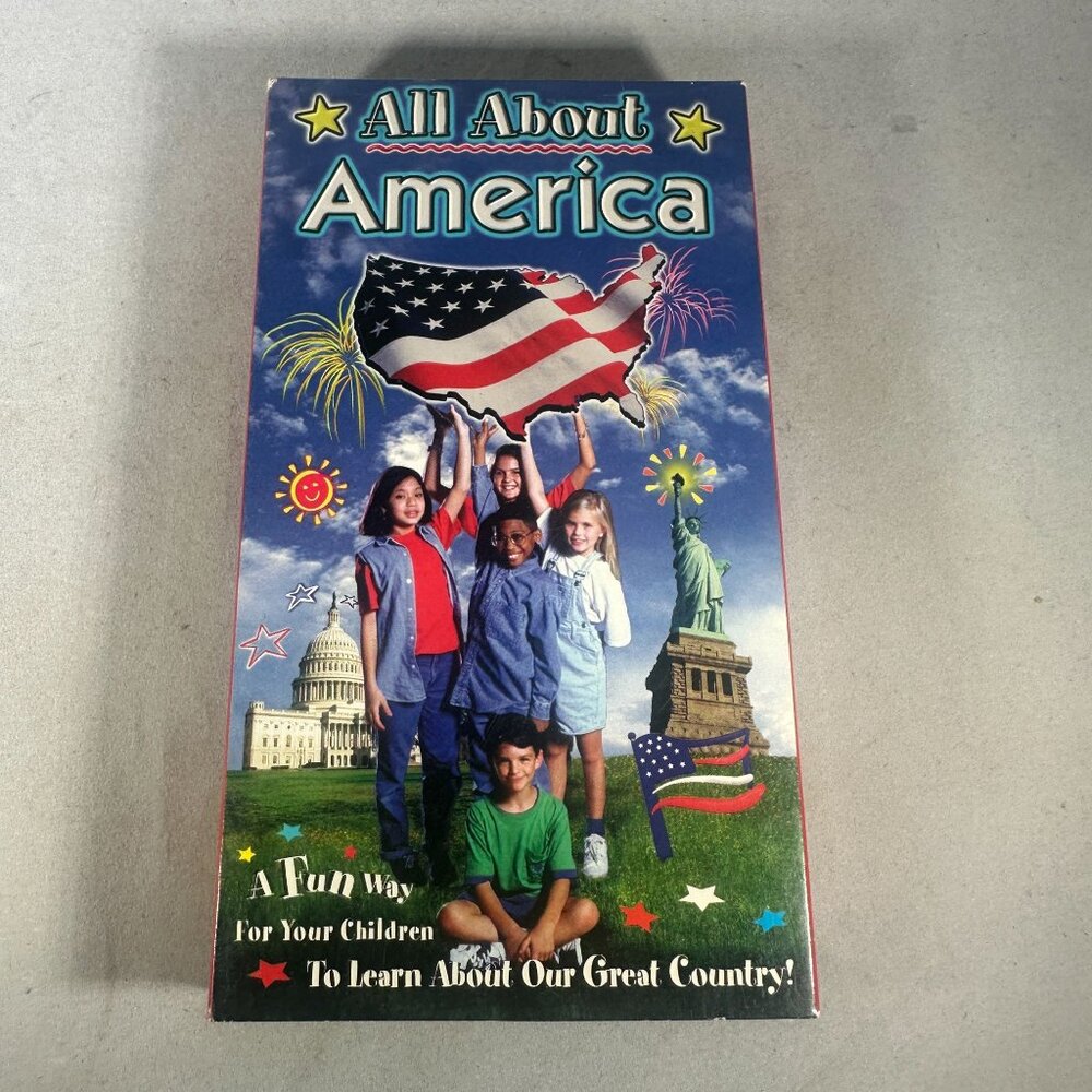 All About America VHS 1996 Educational Kids Video History Of United States